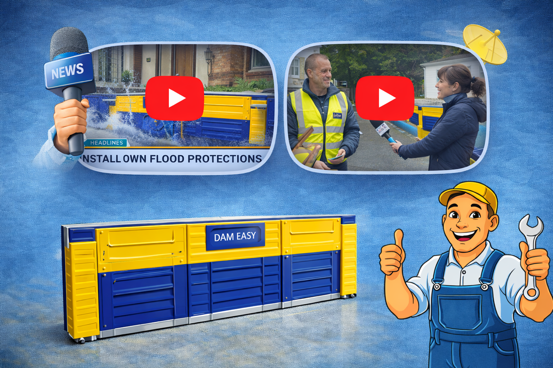 Dam Easy Flood Barrier featured in news recognition videos